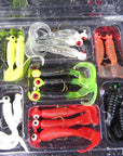 17Pcs/Set Mini Soft Fishing Lure Lead Jig Head Hook Grub Worm Soft Baits Shads-Sportworld Store-Bargain Bait Box