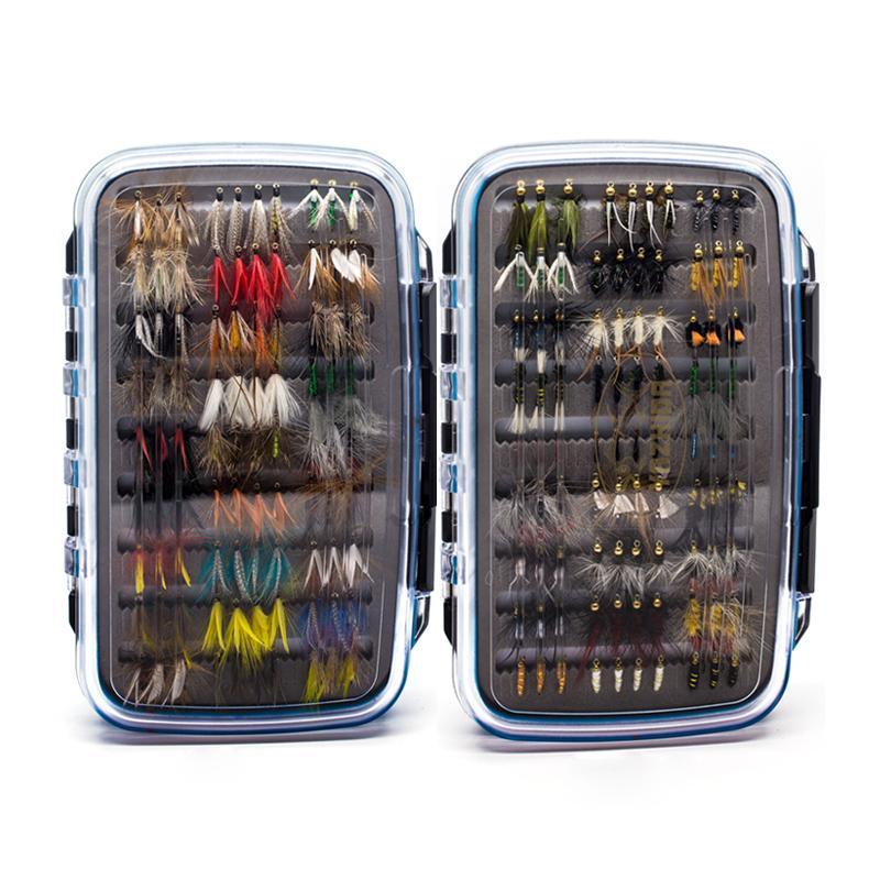 180 Pcs Wet Dry Nymph Fly Fishing Flies Set Fly Lure Kit Hand Tied Flies For-Flies-Bargain Bait Box-Bargain Bait Box