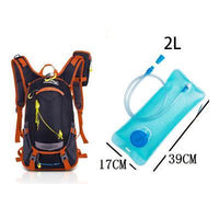 18L Waterproof Backpack Outdoor Sport Backpack Water Bag Camping Hiking-Gocamp-orange and water bag-Bargain Bait Box