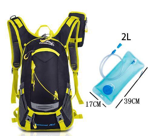 18L Waterproof Backpack Outdoor Sport Backpack Water Bag Camping Hiking-Gocamp-yellow with water ba-Bargain Bait Box