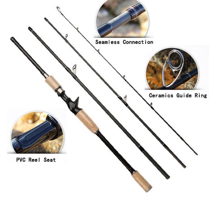 1.8M 2.1M 2.4M Light 4 Section Lure Rod Spinning Portable Saltwater Fly-Baitcasting Rods-Fishing Tackle To Russian Federation Store-1.8 m-Bargain Bait Box