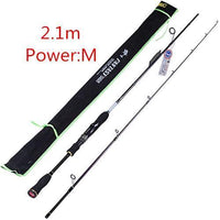 1.8M 2.1M 2.4M Spinning Rod 2 Section Carbon Fiber Lure Fishing Pole Canne A-Spinning Rods-Hepburn's Garden Store-Red-Bargain Bait Box