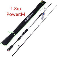 1.8M 2.1M 2.4M Spinning Rod 2 Section Carbon Fiber Lure Fishing Pole Canne A-Spinning Rods-Hepburn's Garden Store-White-Bargain Bait Box