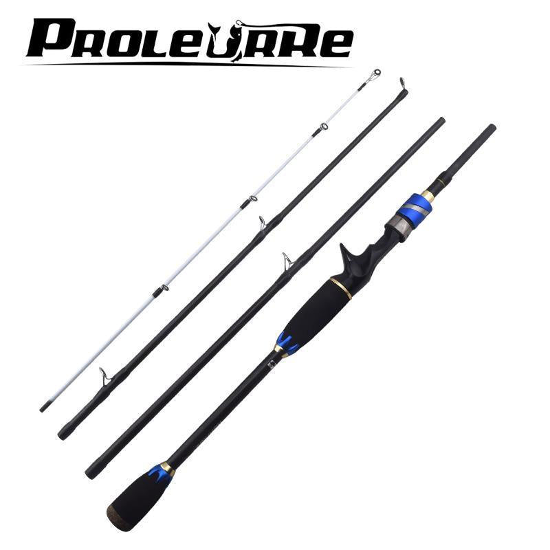 1.8M 2.1M Lure Rods 4 Section M Power Carbon Fibe Casting Travel Rod Spinning-Spinning Rods-Proleurre Fishing Gear Store-1.8 m-Bargain Bait Box