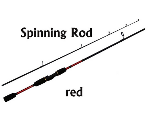 1.8M Red / Blue Casting/Spinning Fishing Rod Spinning Rod 2 Section M Actions-Baitcasting Rods-Sports fishing products-Red-Bargain Bait Box