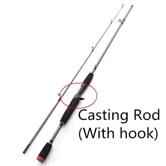 1.8M Spinning / Casting Lure Rod 2 Sec Line Test 6 15Lb Lure Test 3 20G Travel-Fishing Rods-GLS Superping Store-Black-1.8 m-Bargain Bait Box
