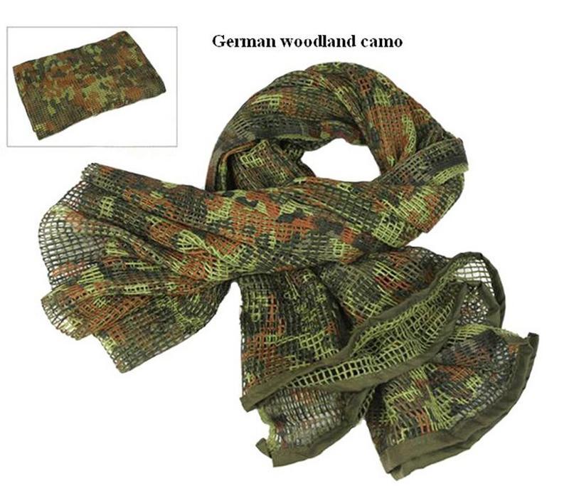 190*90Cm Cotton Military Camouflage Tactical Mesh Scarf Sniper Face Veil Camping-JUST NOW...-Desert camo-Bargain Bait Box