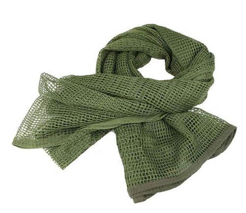 190*90Cm Cotton Military Camouflage Tactical Mesh Scarf Sniper Face Veil Camping-JUST NOW...-green-Bargain Bait Box