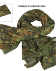 190*90Cm Cotton Military Camouflage Tactical Mesh Scarf Sniper Face Veil Camping-JUST NOW...-Grtman woodland camo-Bargain Bait Box
