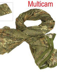 190*90Cm Cotton Military Camouflage Tactical Mesh Scarf Sniper Face Veil Camping-JUST NOW...-Multicam-Bargain Bait Box