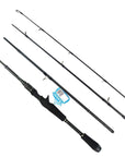 1.98M Lure Rod 4 Section Carbon Spinning Fishing Rod Travel Rod Casting-Spinning Rods-Quick Jeffrey Game Fishing Tackle-White-Bargain Bait Box