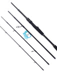 1.98M Lure Rod 4 Section Carbon Spinning Fishing Rod Travel Rod Casting-Spinning Rods-Quick Jeffrey Game Fishing Tackle-White-Bargain Bait Box