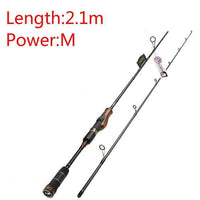 1.98M/2.1M/2.4M Spinning Fishing Rod 2 Section Ml/M/Mh Power Im8 Carbon Lure Rod-Spinning Rods-Hepburn's Garden Store-Red-Bargain Bait Box