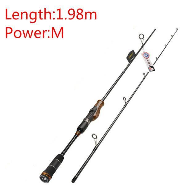 1.98M/2.1M/2.4M Spinning Fishing Rod 2 Section Ml/M/Mh Power Im8 Carbon Lure Rod-Spinning Rods-Hepburn&#39;s Garden Store-White-Bargain Bait Box
