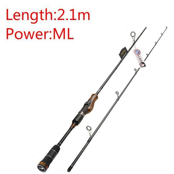 1.98M/2.1M/2.4M Spinning Fishing Rod 2 Section Ml/M/Mh Power Im8 Carbon Lure Rod-Spinning Rods-Hepburn&#39;s Garden Store-Yellow-Bargain Bait Box