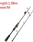 1.98M,2.1M,2.4M Spinning Fishing Rod 2 Section Ml/M/Mh Power Wood Root Hand-Spinning Rods-Bassking Fishing Tackle Co,Ltd Store-White-Bargain Bait Box