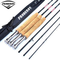 1Pc Carbon Fiber Fly Fishing Rod 7Ft 2.1M 4 Section Line Wt 3/4 5/6 7/8 Soft-Fly Fishing Rods-Bargain Bait Box-White-Bargain Bait Box