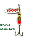 1Pc Fishing Spinner Bait 3-9.9G Spoon Lure Metal Baits Treble Hook Fish Feeder-Inline Spinners-Bargain Bait Box-SP065 1-Bargain Bait Box