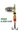 1Pc Fishing Spinner Bait 3-9.9G Spoon Lure Metal Baits Treble Hook Fish Feeder-Inline Spinners-Bargain Bait Box-SP069-Bargain Bait Box