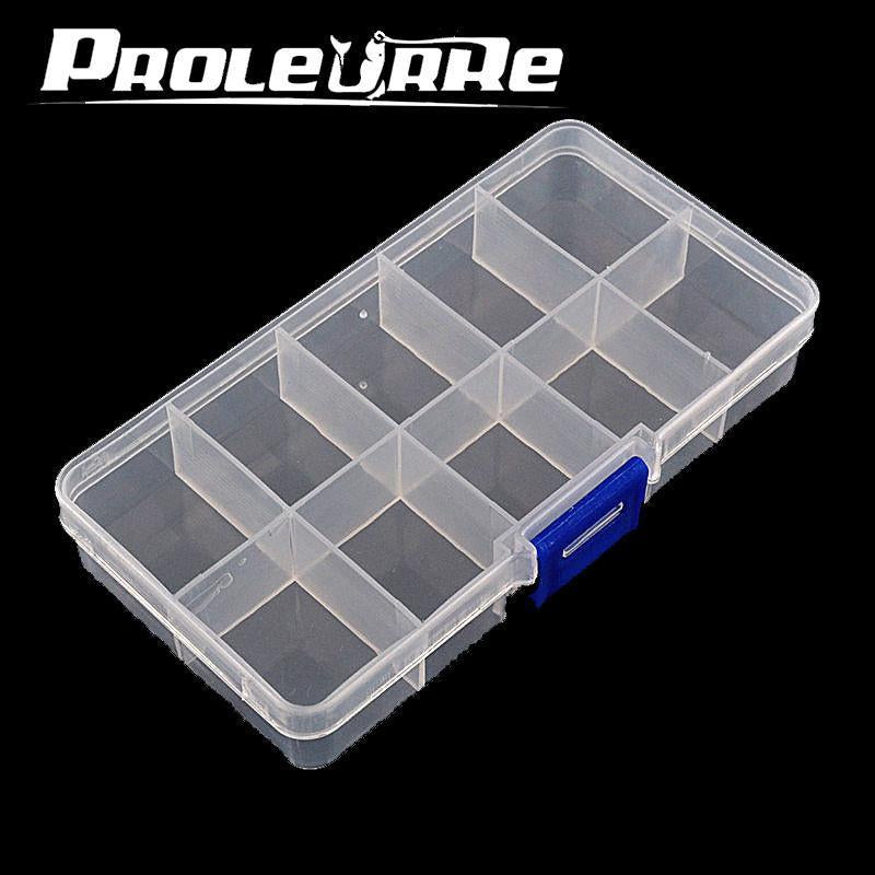 1Pcs High Strength 6.4*3*2.4Cm Plastic Fishing Track Box With 10 Compartments-Compartment Boxes-Bargain Bait Box-Bargain Bait Box