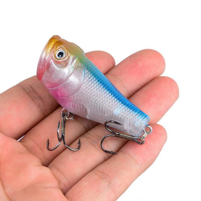 1Pcs Popper Plastic Fishing Tackle 5 Colors Available 5Cm/8G Hard Baits 6# Hooks-Top Water Baits-Bargain Bait Box-C1-Bargain Bait Box