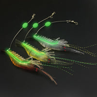 1Pcs Shrimp Soft 9Cm/6G Fishing Bait With Glow Hook Swivels Anzois Para Sabiki-Sabiki Rigs-Bargain Bait Box-Red-Bargain Bait Box