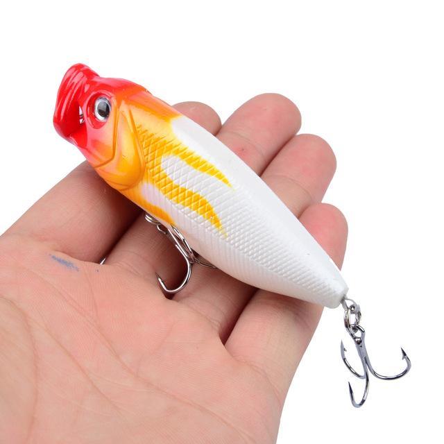 1Pcs Topwater Popper 3D Eyes Fishing Tackle 5 Colors Available Hard Baits-Top Water Baits-Bargain Bait Box-C1-Bargain Bait Box