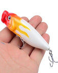1Pcs Topwater Popper 3D Eyes Fishing Tackle 5 Colors Available Hard Baits-Top Water Baits-Bargain Bait Box-C1-Bargain Bait Box