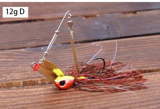 1Pcs Trulinoya 12G/18G Spinner Bait With Brass Fishing Spoon Lure Metal Jig-Spinnerbaits-Bargain Bait Box-12g D-Bargain Bait Box