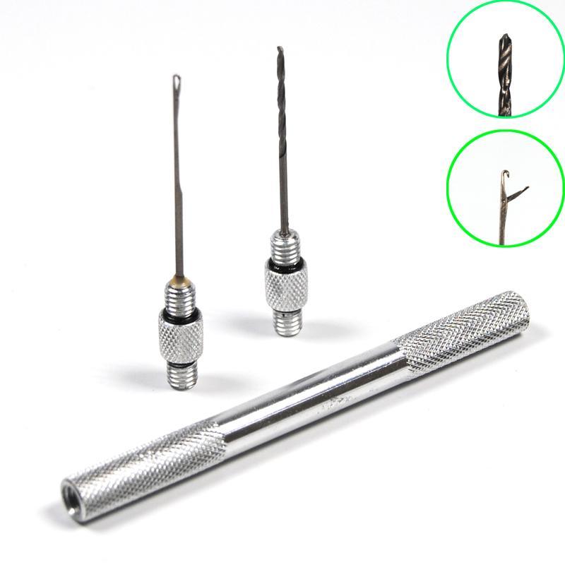 1Piece Multiple Color Aluminum Boilie Needle With Drill Fishing Baiting Tool /-Bait Rig Tools-Bargain Bait Box-Silver-Bargain Bait Box
