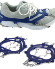 1Pair 10-Stud Sports Anti-Slip Ice Gripper Cleats Shoe Boot Grips Crampon-CS Outdoors Store-Black L-Bargain Bait Box