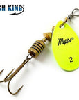 1Pc 4 Color Size0-Size5 Fishing Hard Lure Bait Leurre Peche Mepps Spoon-FTK koko Store-Fluorescent Size2-Bargain Bait Box