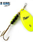 1Pc 4 Color Size0-Size5 Fishing Hard Lure Bait Leurre Peche Mepps Spoon-FTK koko Store-Fluorescent Size5-Bargain Bait Box