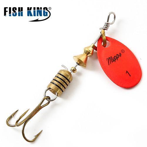 1Pc 4 Color Size0-Size5 Fishing Hard Lure Bait Leurre Peche Mepps Spoon-FTK koko Store-Light Red Size 1-Bargain Bait Box