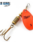 1Pc 4 Color Size0-Size5 Fishing Hard Lure Bait Leurre Peche Mepps Spoon-FTK koko Store-Light Red Size 3-Bargain Bait Box