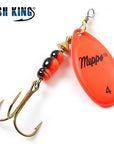 1Pc 4 Color Size0-Size5 Fishing Hard Lure Bait Leurre Peche Mepps Spoon-FTK koko Store-Light Red Size 4-Bargain Bait Box
