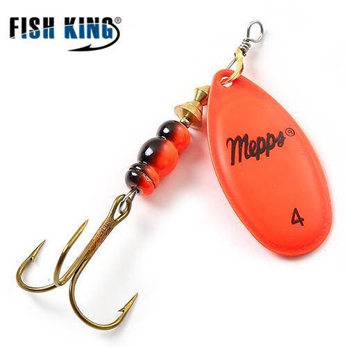 1Pc 4 Color Size0-Size5 Fishing Hard Lure Bait Leurre Peche Mepps Spoon-FTK koko Store-Light Red Size 4-Bargain Bait Box