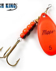 1Pc 4 Color Size0-Size5 Fishing Hard Lure Bait Leurre Peche Mepps Spoon-FTK koko Store-Light Red Size 5-Bargain Bait Box