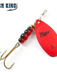 1Pc 4 Color Size0-Size5 Fishing Hard Lure Bait Leurre Peche Mepps Spoon-FTK koko Store-Red Size 5-Bargain Bait Box