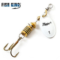 1Pc 4 Color Size0-Size5 Fishing Hard Lure Bait Leurre Peche Mepps Spoon-FTK koko Store-White Size 1-Bargain Bait Box