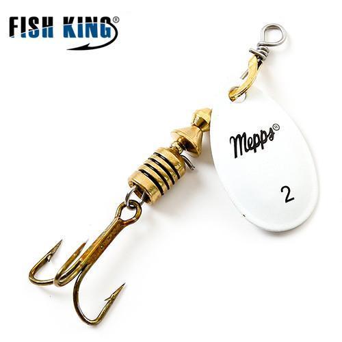 1Pc 4 Color Size0-Size5 Fishing Hard Lure Bait Leurre Peche Mepps Spoon-FTK koko Store-White Size 2-Bargain Bait Box