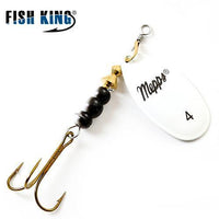 1Pc 4 Color Size0-Size5 Fishing Hard Lure Bait Leurre Peche Mepps Spoon-FTK koko Store-White Size 4-Bargain Bait Box