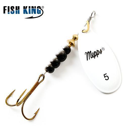 1Pc 4 Color Size0-Size5 Fishing Hard Lure Bait Leurre Peche Mepps Spoon-FTK koko Store-White Size 5-Bargain Bait Box
