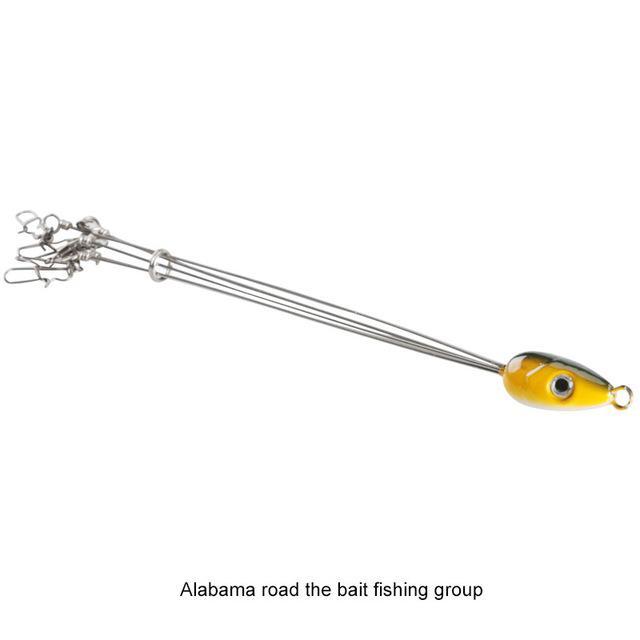 1Pc 5 Arms Rig Fishing Lures Bass Barrel Swivel Umbrella Jigs Artificial Baits-DONQL Outdoors Store-Green-Bargain Bait Box