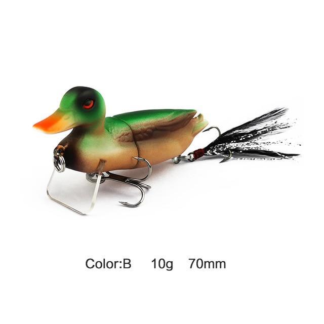 1Pc 7Cm Floating Duck Swimbait Fishing Lures Bait 10G 2 Section Jointed Bass-Fishing Lures-Mmlong outdoor product Store-B Green Multi-Bargain Bait Box