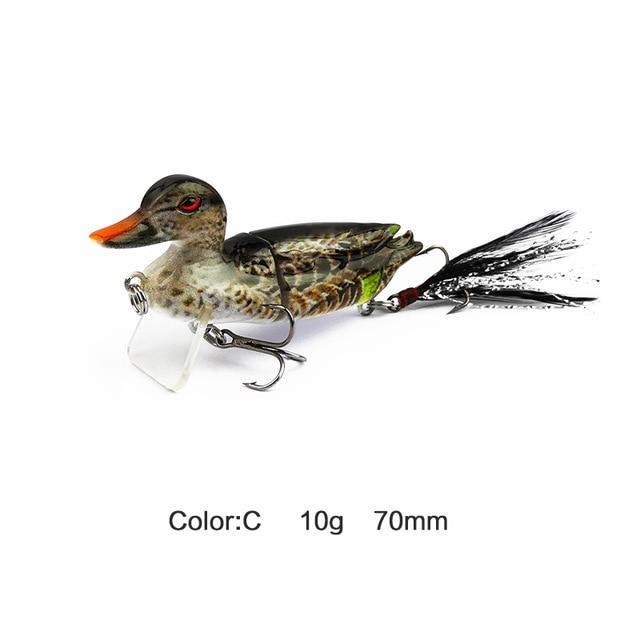 1Pc 7Cm Floating Duck Swimbait Fishing Lures Bait 10G 2 Section Jointed Bass-Fishing Lures-Mmlong outdoor product Store-C Brown Multi-Bargain Bait Box