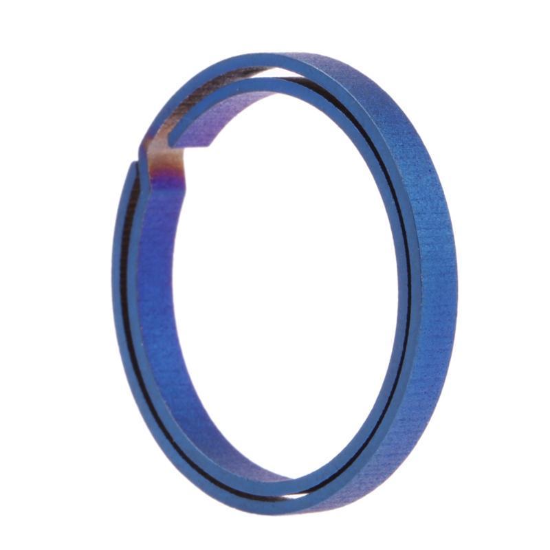 1Pc Blue Titanium Edc Key Chain Pure Key Ring Split Hanging Buckle Keyring-Traveling Light123-Bargain Bait Box
