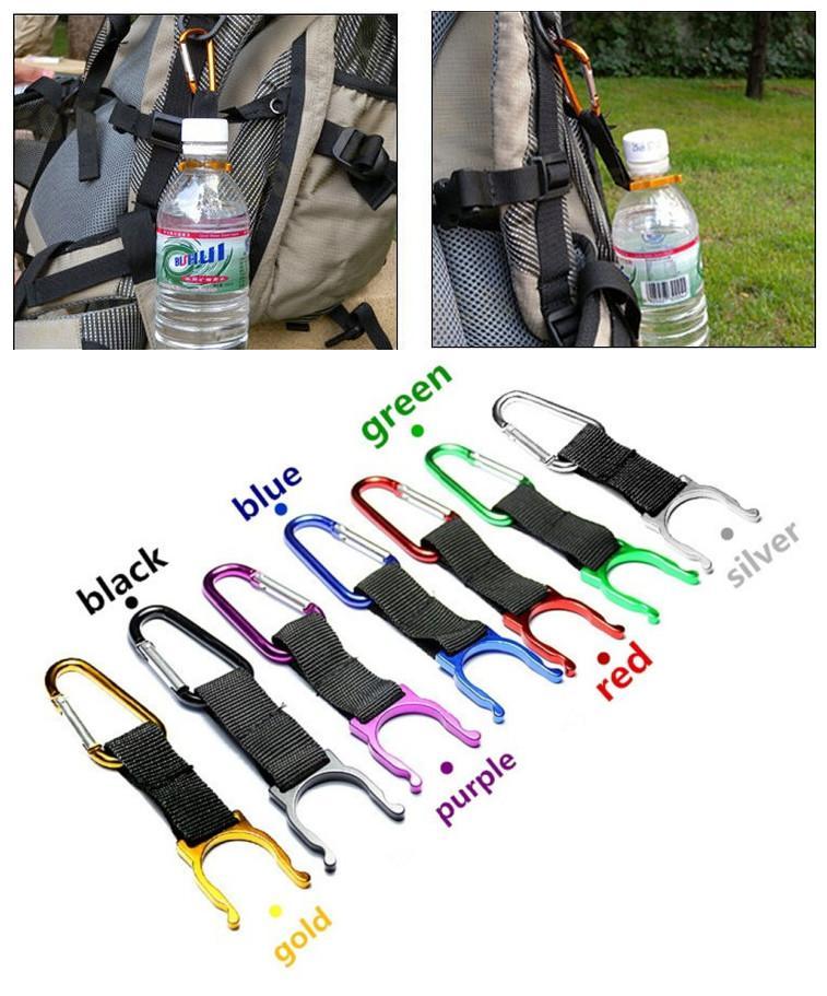 1Pc Camping Carabiner Water Bottle Buckle Hook Holder Clip For Camping-Cords & Carabiners-Bargain Bait Box-Red-Bargain Bait Box