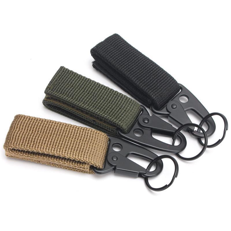 1Pc Carabiner High Strength Nylon Key Hook Molle Webbing Buckle Hanging System-on the trip Store-green-Bargain Bait Box