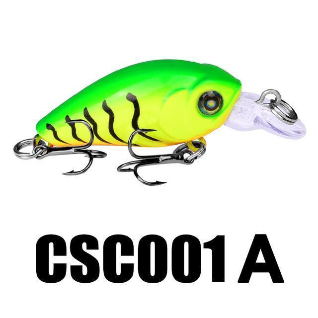 1Pc Crank Lures 12 Colors Fishing Lures 4.7Cm-1.9&quot;/3.3G-0.12Oz Fishing Tackle-RUProberos Store-CSC001A-Bargain Bait Box